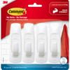 Command Large White Bathroom Utility Adhesive Hooks - 4 Pack