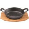 Pyrolux Pyrocast 18cm Cast Iron Round Gratin w/ Tray Pan/Skillet Cookware Black
