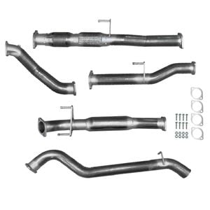 Ignite Exhausts Turbo Back For Toyota Hilux 3l D4d 3" Cat & Hotdog Raw Aluminised Steel