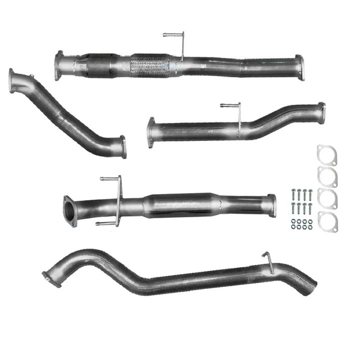 Ignite Exhausts Turbo Back For Toyota Hilux 3l D4d 3" Cat & Hotdog Raw Aluminised Steel