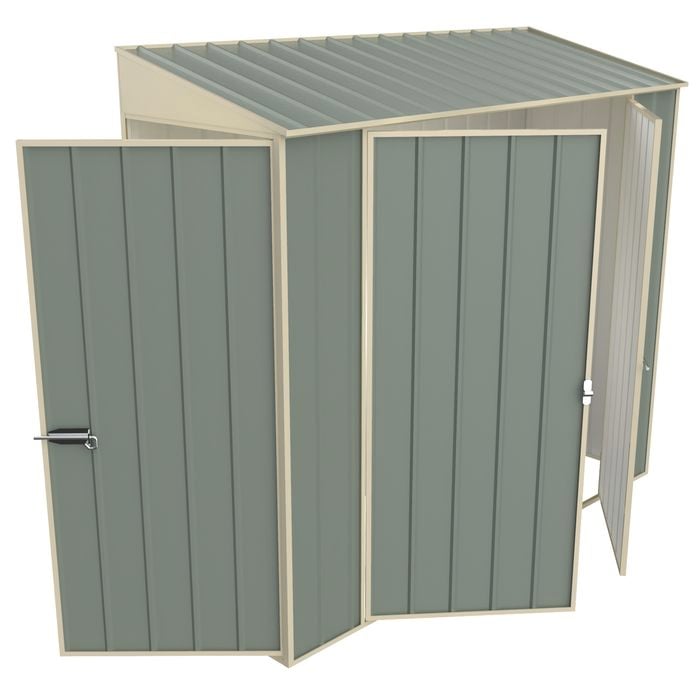 Build-a-Shed 0.8 x 2.3 x 2.0m Skillion Double Hinged Side Door Shed - Green