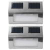 Click 9.5cm Stainless Steel LED Solar Wall & Step Light - 2 Pack