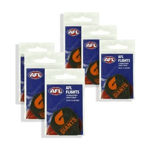 6x 3pc AFL Dart Flights GWS Giants Team Design Metronic Pack England Made