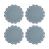 4pk Casa Domani Banda Scallop Placemat 38cm - Blue