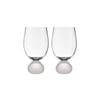 2pc Tempa Zephyr Spherical Wine Drinking Glasses Set 16cm White
