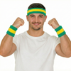 3pcs Australia Green & Gold/Yellow Headband & Wristband Set for Australia Day & More