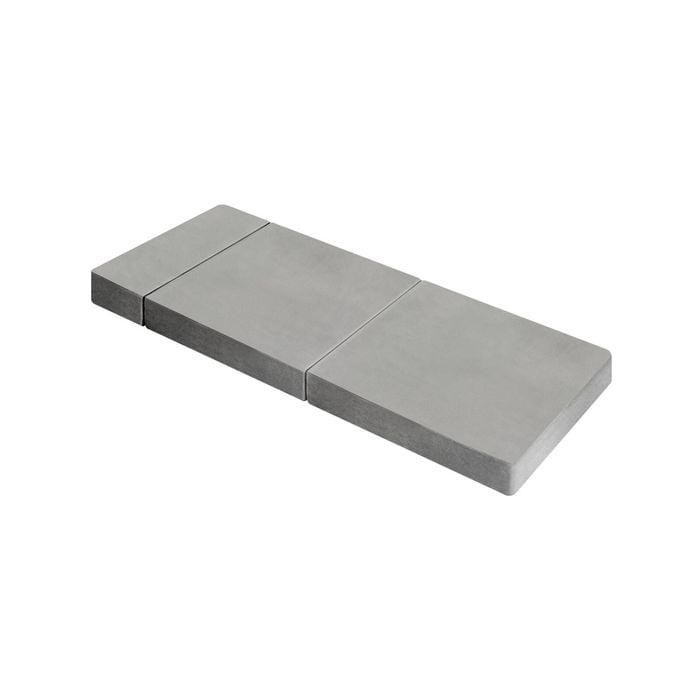 Bedra Foldable Foam Mattress Single Folding Sofa Bed Light Grey