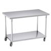 Soga 120cm Stainless Steel Prep Table with Wheels
