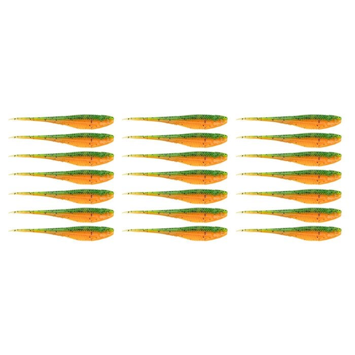 3x 7PK 3.75In Rapala Crush City The Jerk Soft Plastic Minnow Lures - Rockmelon