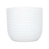 250 X 250mm Dotty White Round Ceramic Pot