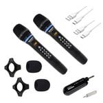 Sonken EZY MIC Series 4.2 Pro UHF Wireless Microphones (2) with Effects and (USB) Rechargeable Receiver Unit