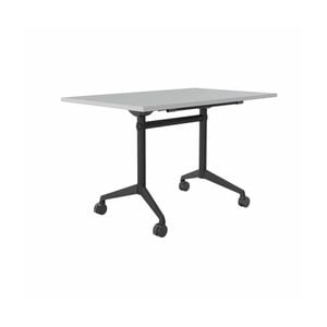 Olg Modulus Flip Table Full Black Frame White Top L1200mm X W750mm