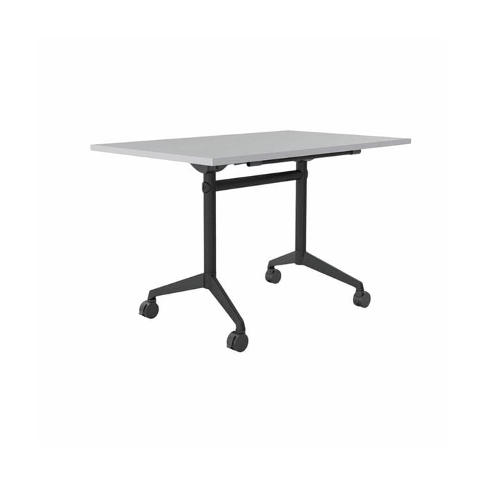 Olg Modulus Flip Table Full Black Frame White Top L1200mm X W750mm