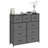 Advwin 9 Chest Of Drawers Storage Cabinet Storage Organizer Fabric Drawers Grey