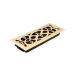 Accord 10 x 30cm Polished Brass Victorian Floor Register