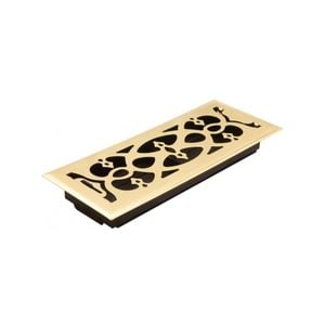 Accord 10 x 30cm Polished Brass Victorian Floor Register