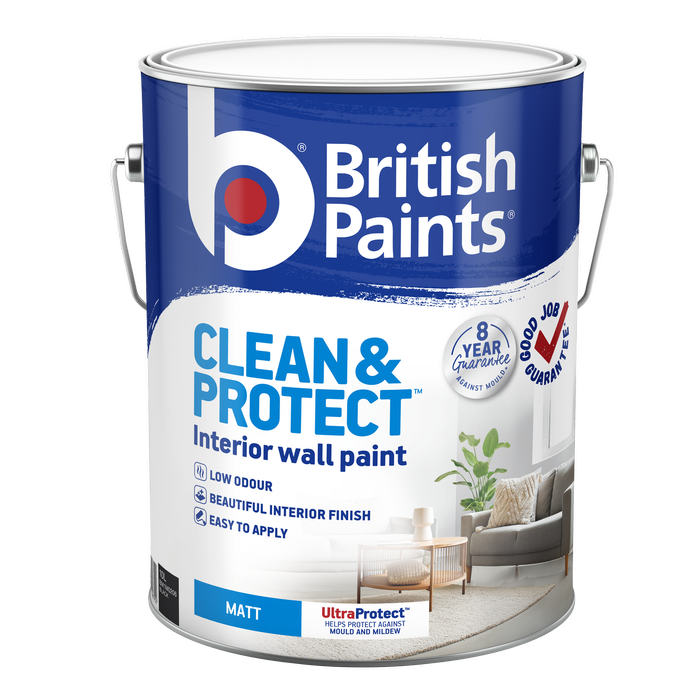 British Paints Black Matt Clean And Protect Interior Paint - 10L