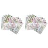 2x 4pc Urban Botanicals Floral Cork Wooden Table Placemats 28x38cm Blue