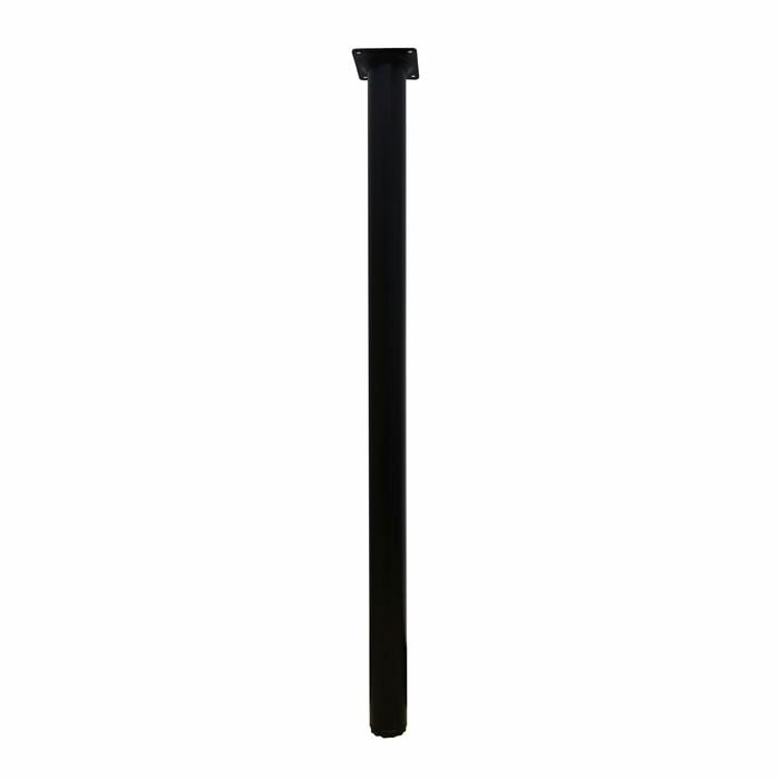 Adoored 40 x 710mm Black Metal Round Furniture Leg