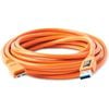 Tetherpro Usb 3.0 Male Type-a To Usb 3.0 Micro-b 15'/4.6m In Orange Hi-vis Tether Tools
