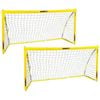 2x Summit Pop Up Fastnet Soccer Goal Futsal Football Portable Flexible 1.5m x 0.9m