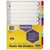 Marbig Jan-Dec Manilla Plastic Tab Dividers (A4) (Fluoro)