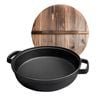 SOGA 29cm Round Cast Iron Pre-seasoned Deep Baking Pizza Frying Pan