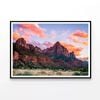 Sunset Zion National Park USA  Print 100% Australian Made 90x60cm  (Poster)