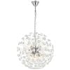Telbix Lerida Modern Pendant Hanging Lamp Light Metal Crystal Chrome Clear Gloss
