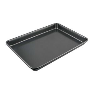 Bakemaster Carbon Steel 33x24cm Rectangle Baking/Slice Pan Tray Oven Mould Grey