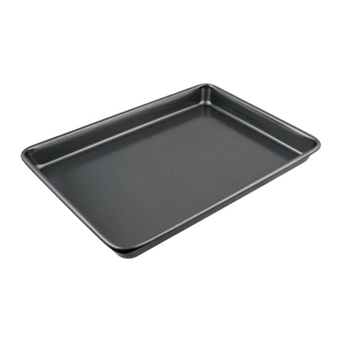 Bakemaster Carbon Steel 33x24cm Rectangle Baking/Slice Pan Tray Oven Mould Grey
