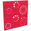 ProtectorAl 300 - 1200 x 300 - 1200mm Light Red / Gloss White Fireworks Unframed Composite Deco Panel