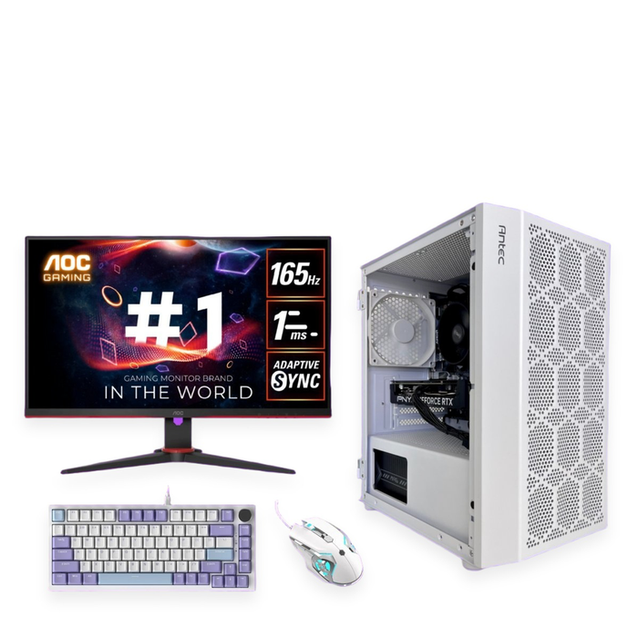 Gaming PC Bundle | Ryzen 5 5500 | RTX 4060-4060 Ti | White Phantom