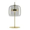 Nordhavn Replica Jube Table Lamp, 240V Grey Glass Dome Bedside Desk Light