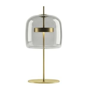 Nordhavn Replica Jube Table Lamp, 240V Grey Glass Dome Bedside Desk Light