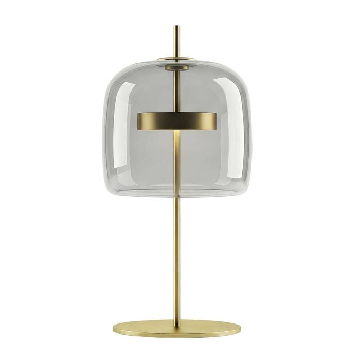 Nordhavn Replica Jube Table Lamp, 240V Grey Glass Dome Bedside Desk Light