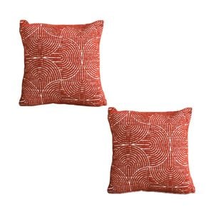 SOGA 2 Pack Burgundy Cinnabar Throw Pillow 50cm
