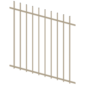 ProtectorAl 0350-1200W x 1200H Paperbark Radiator Pool Fence Panel Raked Up to 15º