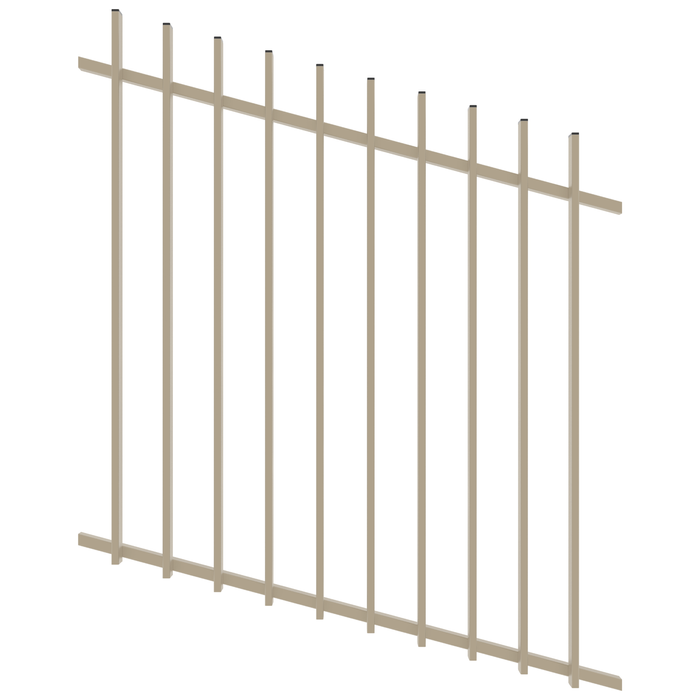 ProtectorAl 0350-1200W x 1200H Paperbark Radiator Pool Fence Panel Raked Up to 15º