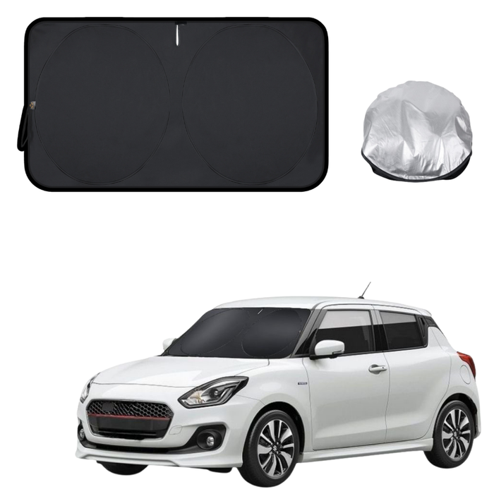 Front Windscreen Sun Shade for Suzuki Swift Sport 2017 - Current (AZ) - Standard 150 x 85 cm - Black