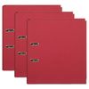 3x Marbig Pe Lever Arch File Folder A4 Document Filing Organiser Holder Deep Red