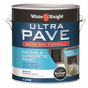 White Knight 4L White Ultra Pave Quick Dry Paving & Concrete Paint