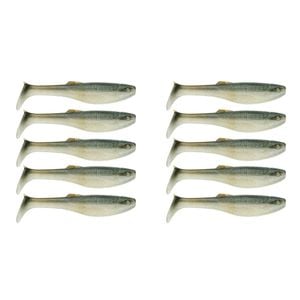 2x 5PK 4In Rapala Crush City Heavy Hitter Plastic Paddle Tail Lures - Glow Shad