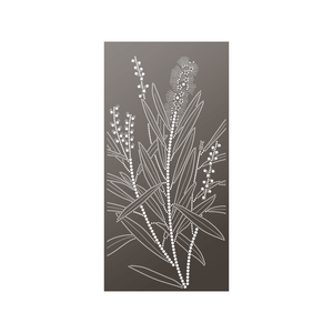Walpix 1800 x 900 x 3mm Perforated Aluminium Decorative Screen Flat Profile Gold Bottle Brush - Harmesley Brown
