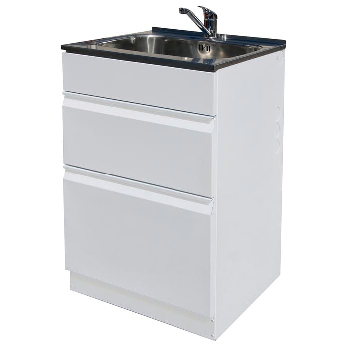 Dissco 565 x 560mm Laundry Tub Twin-Drawer
