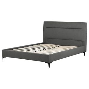 Familand Queen Size Platform Bed Frame Upholstered in Grey