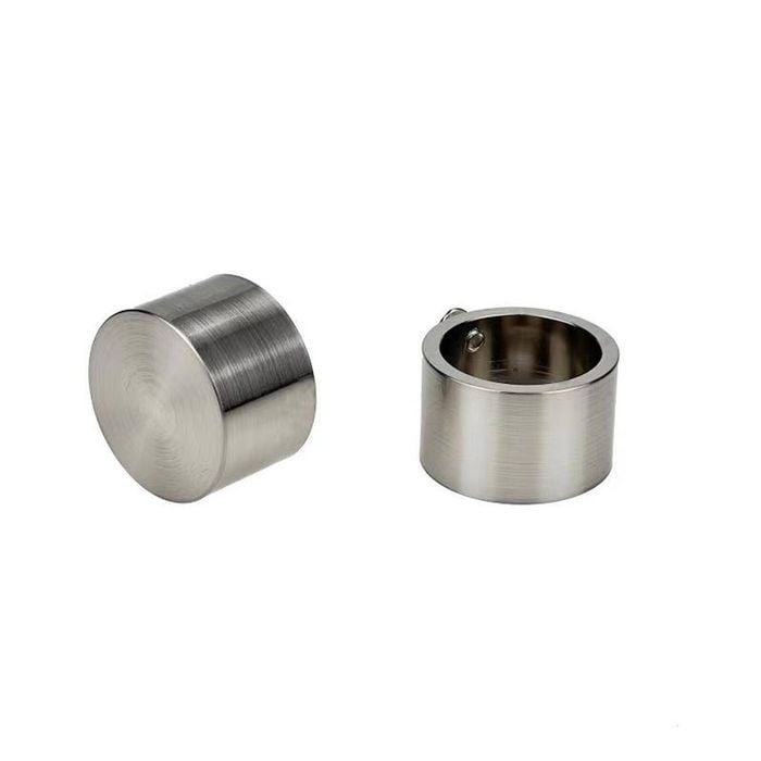 Pillar Products 32mm Brushed Chrome Curtain Rod Cap Finial - 2 Pack