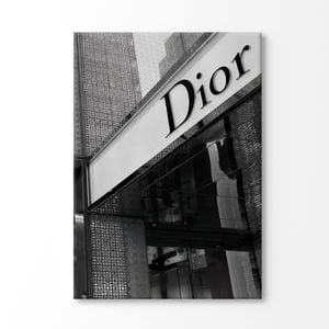 Black Fashion Store Print 100% Australian Made 75x50cm (Stretched Canvas)