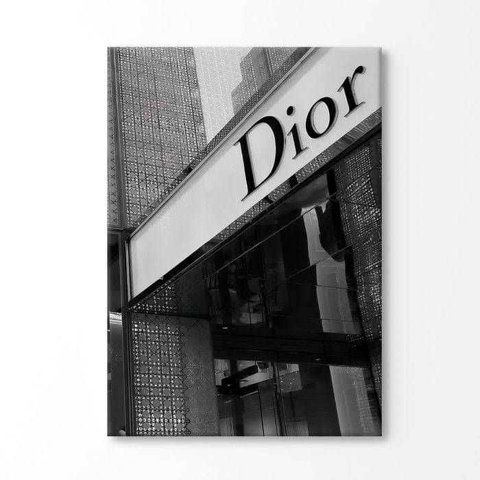 Black Fashion Store Print 100% Australian Made 75x50cm (Stretched Canvas)
