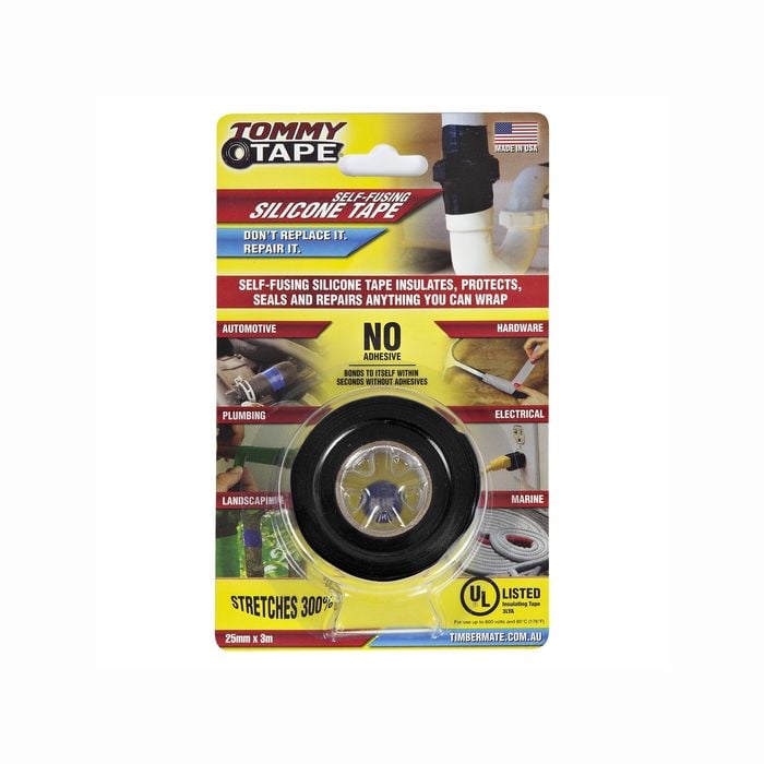 Earl's 25mm x 3m Black Tommy Tape